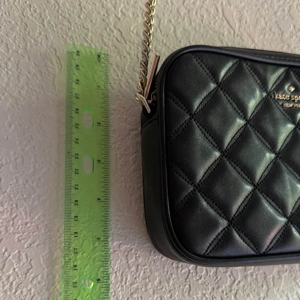 Kate Spade Black Quilted Crossbody Camera Bag - Picture 9 of 10